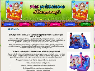 Batutu nuoma Vilniuje | Batuto nuoma  www.batutunuoma.com