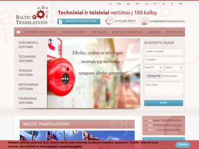 Vertimų biuras Baltic Translations techniniai ir teisiniai vertimai