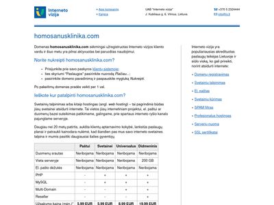 Urologas Vilniuje | homo sanus  www.homosanusklinika.com
