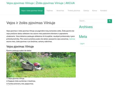 Vejos pjovimas Vilniuje | Žolės pjovimas Vilniuje | AKCIJA