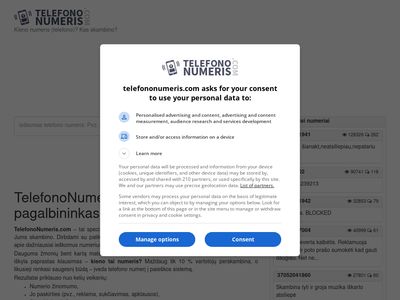 Telefono numerių paieška | telefononumeris.com  www.telefononumeris.