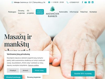 Masažas Vilniuje, kokybiškų paslaugų garantija  www.