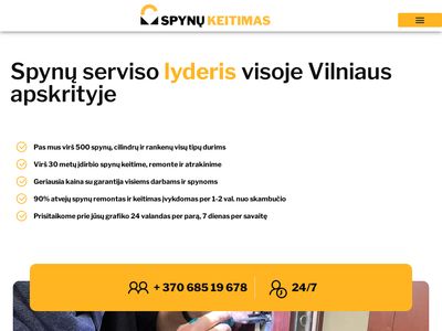 Avarinis durų ir spynų atidarymas – Vilnius | Spynų keitimas
