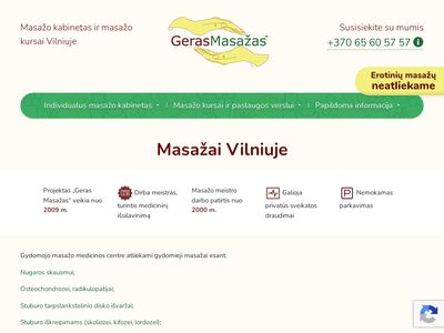 Masažai Vilniuje, masažas, reabilitacija  www.gerasmasazas.lt