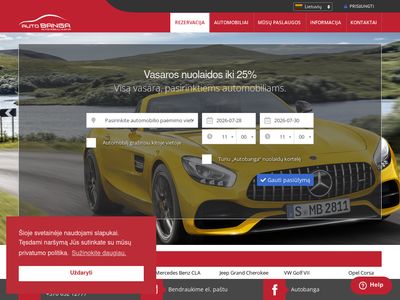 Automobilių nuoma – didžiausia autonuomos kompanija Lietuvoje  –