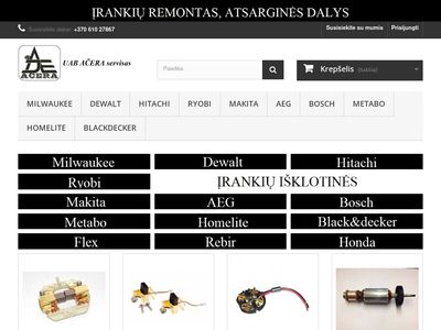 AČERA servisas – įrankių pardavimas, servisas, konsultacijos