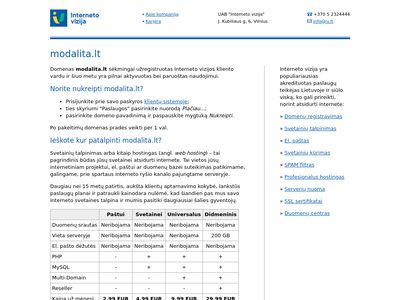 UAB ''Modalita''  www.modalita.lt