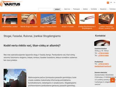 Varitus – ILGAAMŽIAI STOGAI IR FASADAI  www.varitus.lt
