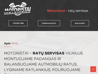 Motoristai – Naudotos padangos, montavimas, ratlankių lyginimas