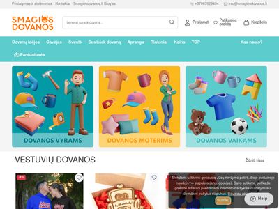 SMAGIOS DOVANOS – PARDUOTUVĖ INTERNETE | smagiosdovanos.lt