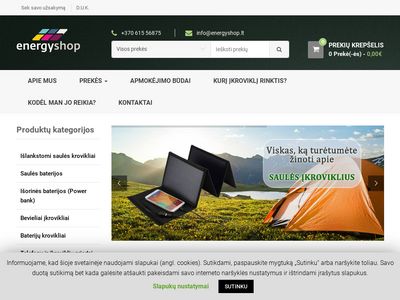 Nešiojami telefonų baterijų pakrovėjai internetu –