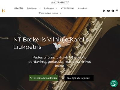 NT Brokeris Vilniuje Karolis Liukpetris | Nekilnojamojo turto pirkimas