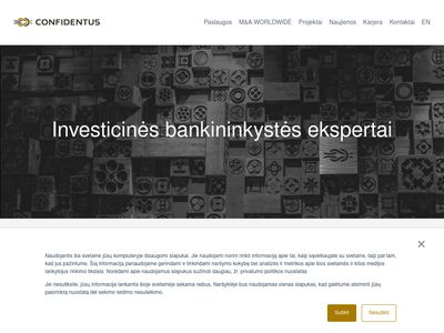 Investicinė bankininkystė, įmonių finansai – CONFIDENTUS