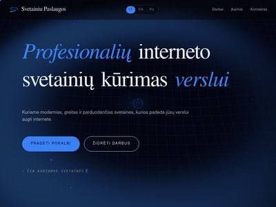Svetainių kūrimas nuo 40 Eur..  svetainiupaslaugos.lt