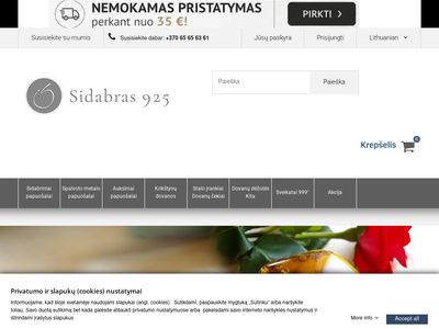 Sidabriniai papuo&scaron;alai, juvelyrika | Papuo&scaron;alai internetu – UAB Sidabras925