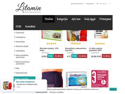www.litamin.lt  El. Parduotuvė