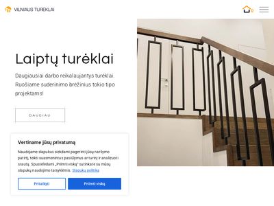 Pradinis – Laiptų turėklai  www.vilniaustureklai.lt