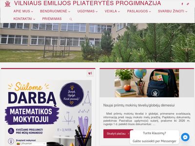 Vilniaus Emilijos Pliaterytės progimnazija  www.pliaterytes.lt