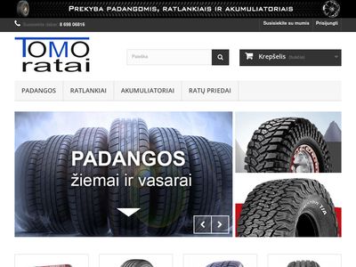 Tomo ratai. Lengvųjų automobilių padangos, akumuliatoriai ir
