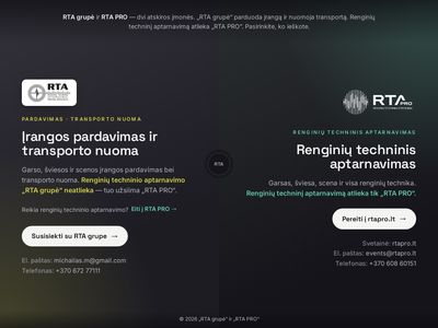 RTA grupė | Renginių techninis aptarnavimas  rtagrupe.lt
