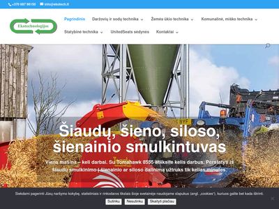 Patikima technika pagal Jūsų poreikį  www.ekotech.lt