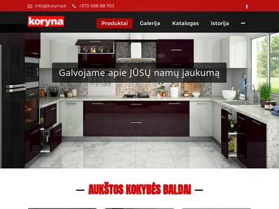 Koryna – Baldai – Virtuvės baldai – Vonios baldai