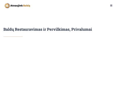Baldų Restauravimas, Pervilkimas ir Remontas | AtnaujinkBalda.lt