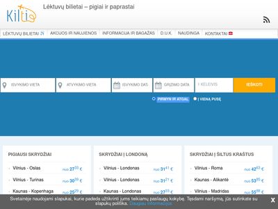 www.kilti.lt
KILTI.LT –  aviabilietai palankiomis kainomis visą parą.