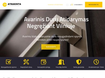 Avarinis Durų Atidarymas – Skubiai, Geriausia Kaina | Atrakinta.lt