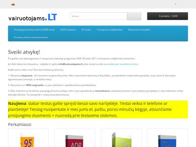 ADR, KET ir 95 kodo testai vairuotojams  www.vairuotojams.lt
