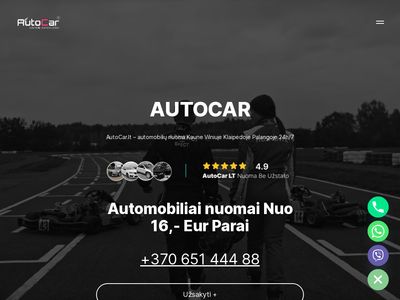 Autonuoma Autocar.lt Kaune Vilniuje nuo 10,- Eurų  www.autocar.lt