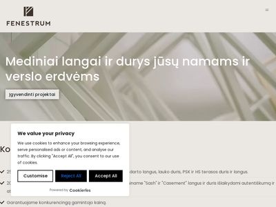 Mediniai langai ir durys | Fenestrum  www.fenestrum.lt