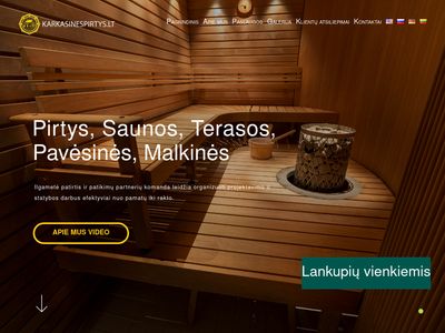 Karkasinės pirtys – Pirtys, saunos, terasos, pavėsinės, malkinės