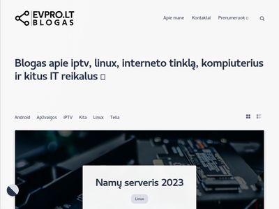 Evpro.lt – IPTV Televizija Ir Ne Tik, Blogas.  evpro.lt