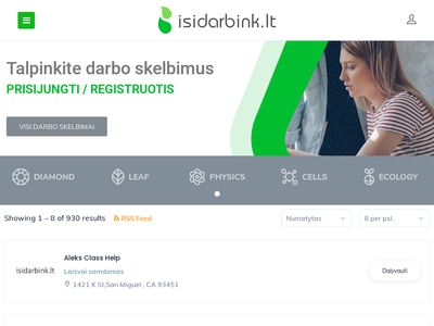 Darbo skelbimai, mokymai, seminarai, kursai  www.isidarbink.lt
