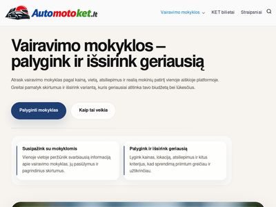 Vairavimo mokykla Vilniuje | Vairavimo kursai | AUTOMOTOKET