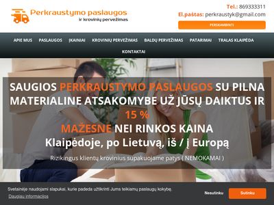Perkraustymas, perkraustymo paslaugos Klaipėdoje  www.kraustymas.eu