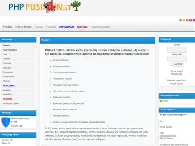 PHP-Fusion Mods – Naujienos  www.phpfusion.lt
