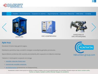 Kompresoriai Orapūtės Suspausto Oro Sistemos Automatika