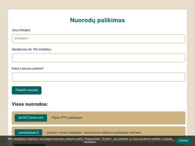 Nuorodų palikimas  nuorodos.ltunet.com