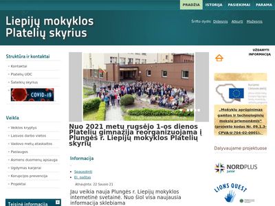 Plungės rajono Platelių gimnazija  www.plateliai.plunge.lm.lt