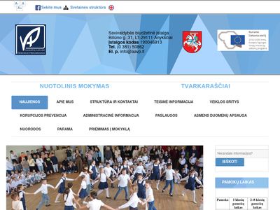 Antano Vienuolio progimnazija  www.avienuolis.anyksciai.lm.lt