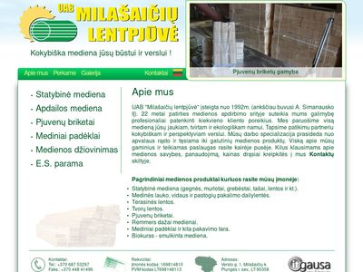 Apie mus – UAB MILAŠAIČIŲ LENTPJŪVĖ-Dailylentės, Statybinė
