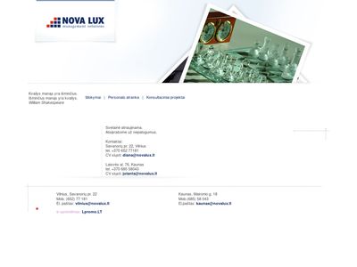 Seminarai, Mokymai, Personalo atranka – Pradžia  www.novalux.lt