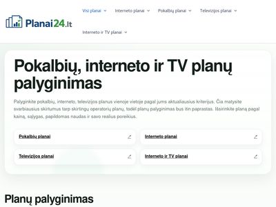Visų interneto, pokalbių ir TV planų palyginimas – Planai24.lt
