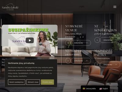 NT Brokerė Vilniuje – Sandra Jakulė, Butų, Namų ir Sklypų