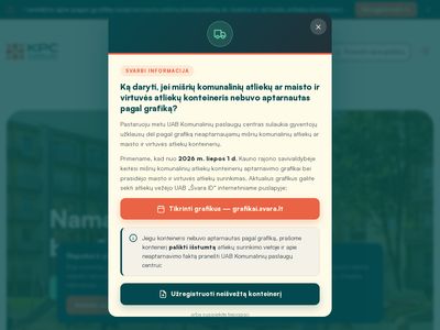 UAB Komunalinių paslaugų centras  www.rkpc.lt
