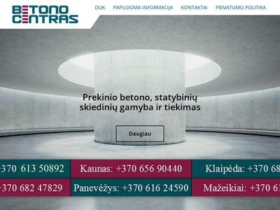 Betono Centras  www.betonocentras.lt