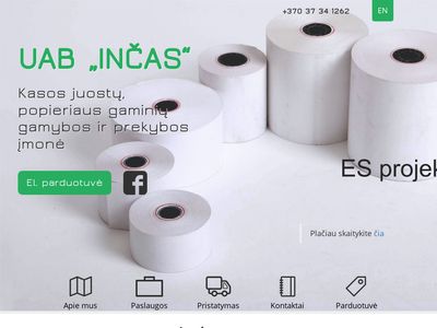UAB „Inčas” – prekyba popieriumi, kasos juostomis. Naujienos