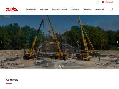 UAB Tal&scaron;a / Statybinės technikos nuoma, kranu nuoma, autokranu